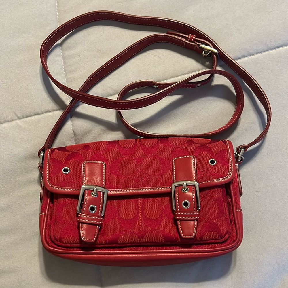 Red coach crossbody